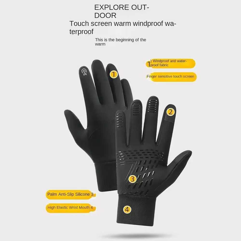 Autumn Winter Outdoor Cycling Gloves Gym Fitness Sports Running Warm Touch Screen Nonslip Gloves Motorcycle Gloves Men Women J251029