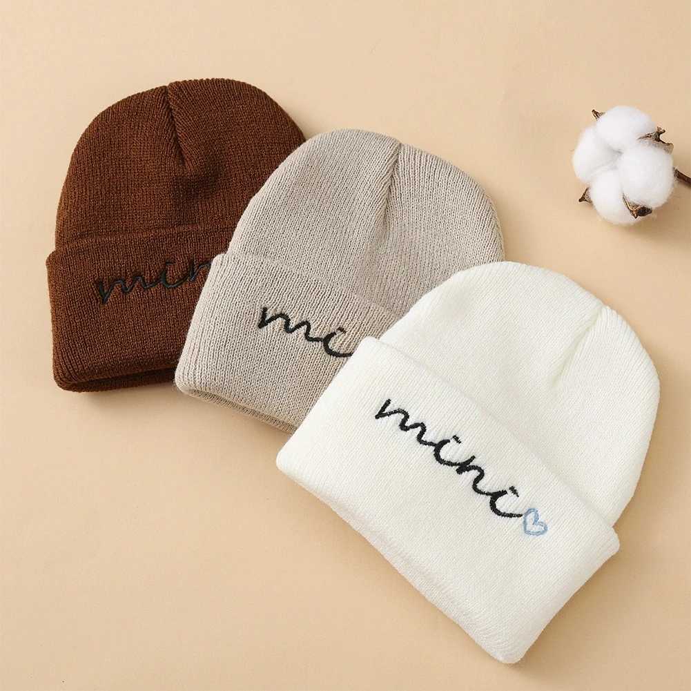 03Y Knitted Beanie for Baby Girls Baby Boys Winter Warm Hat Letter Mini Printed Knitting Bonnet Newborn Infant Knit Hat Beanies251028