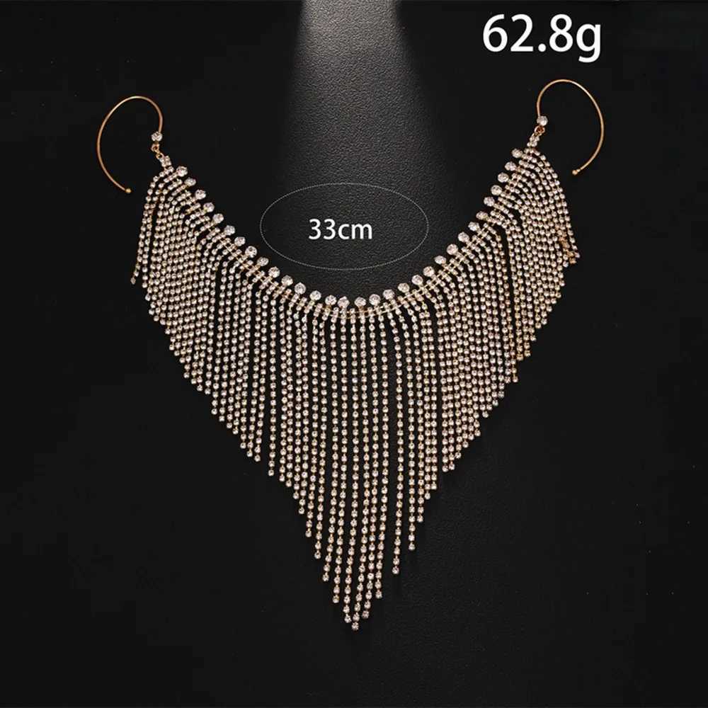 Stonefans Mysterious Tassel Mask Chain Veil Women Face Decoration Party Charming Hook Rhinestone Masquerade Jewelry HandmadeW251029