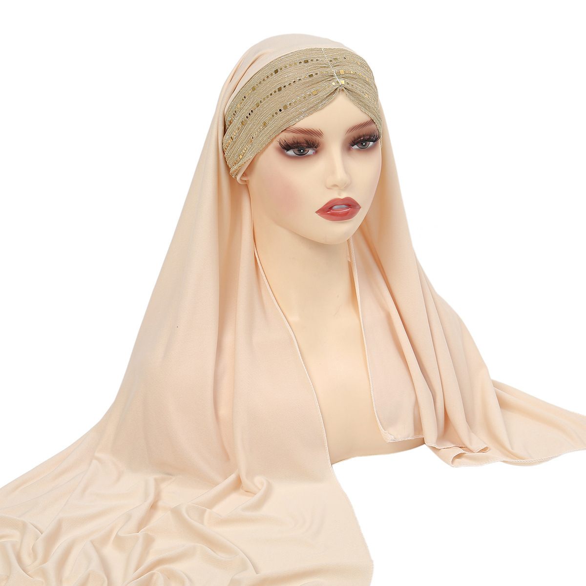 Jersey Scarf Muslim Women Instant Hijab Turban One Piece Amira Islamic Headscarf Shawls Wrap Pull On Khimar Niqab Nikab Hijabs 240715
