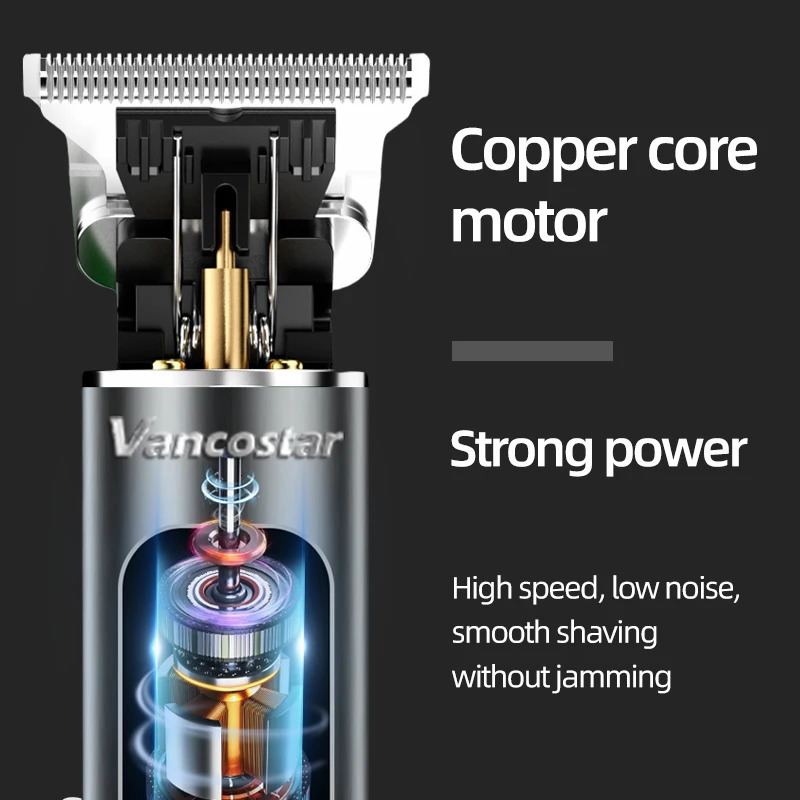 Rechargeable Hair Clipper Electric Hair Cut Machine LCD Metal Hair Trimmer Beard Trimmer for Men Professional Barber Clippers 251029