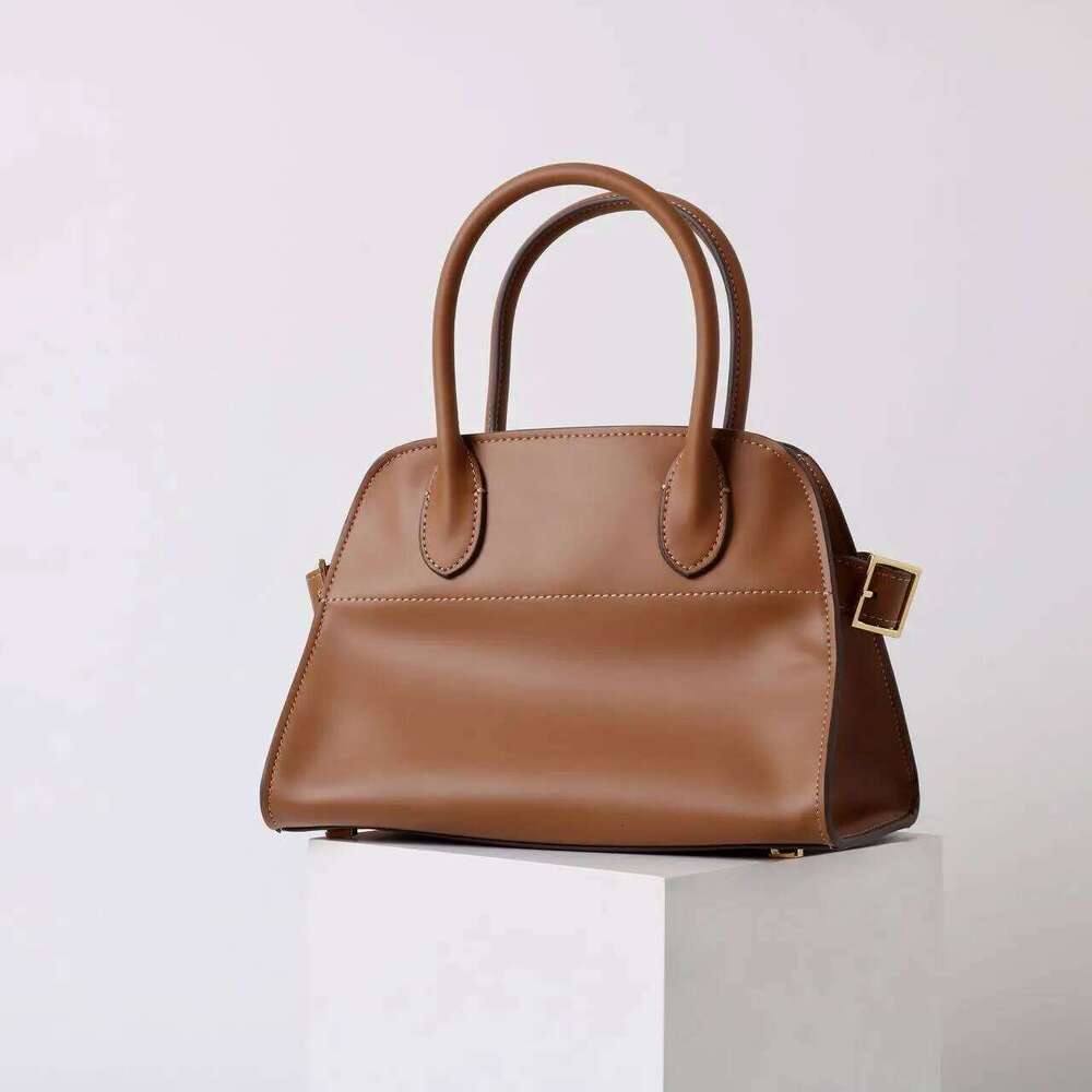 Genuine Leather 25Cm Hand Tote 2025 New Design Cowhide Simple Single Shoulder Crossbody Bag Suede Women's Handbag 251029