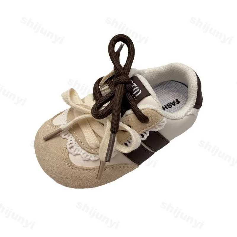 Sneakers Childrens Girls Soft Sole Nonslip Casual Running Baby Sports Walker Lace Toddler Outdoor Flat Shoes H260130