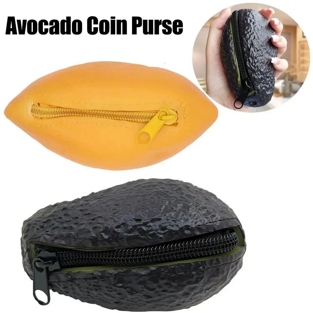 Funny Novelty Gifts Avocado Coin Purse Travel Commuting Creative Coin Pocket Avocado Wallet Bread Clutch Wallet Zip Purses 251029