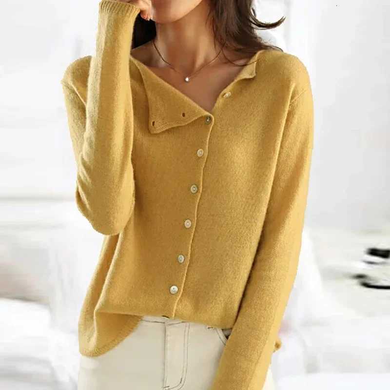 Autumn Winter Sweater Women Elegant Button Design Knitted Cardigans For Women Casual SweatersT251028