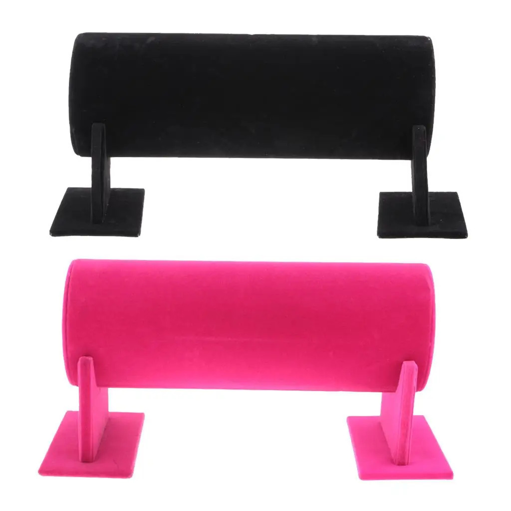 Velvet Bracelet Bangle Necklace Watch Headband Stand Holder Showcase Jewelry TBar Display Rack for Home Organization 251013