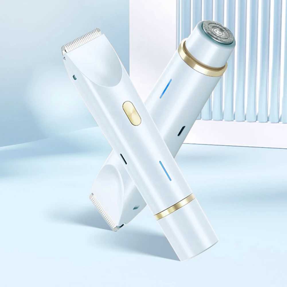 Electric Razor Woman Shaver Dual Head Electric Hair Clipper Women Mustache Epilator Leg Bikini Body Hair Trimmer for Pubic Legs J251117