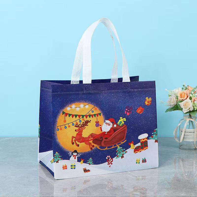 Custom Large Christmas Gift Bags with Handles Reusable Non-Woven Christmas Bags for Presents Wrapping Holiday Xmas Party Favors Supplies Christmas por