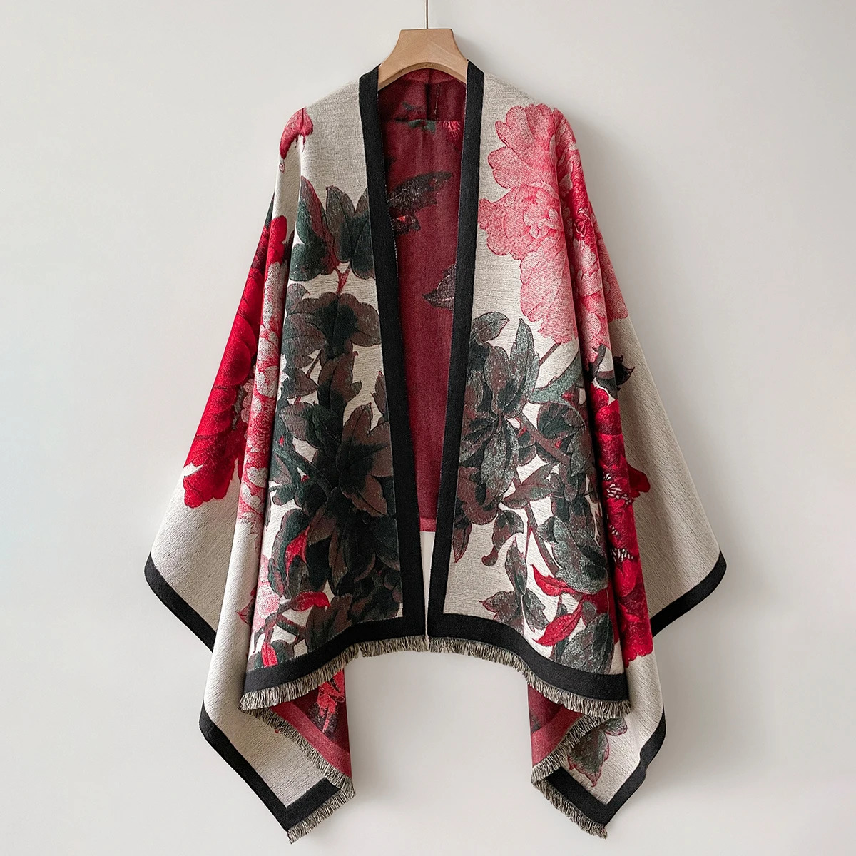 y Warm Poncho Cashmere Winter Women Scarf Floral Jacquard Shawl Wraps Female Thick Blanket Bufanda Travel Echarpe 251013