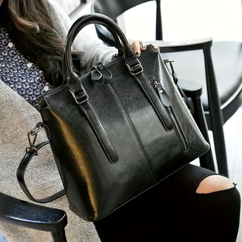 Genuine Leather Fashionable Women Crossbody, One Shoulder Oil Wax Cowhide Bag, Office, Travel, Ladie Gifts, Valentine Day Gift, Best