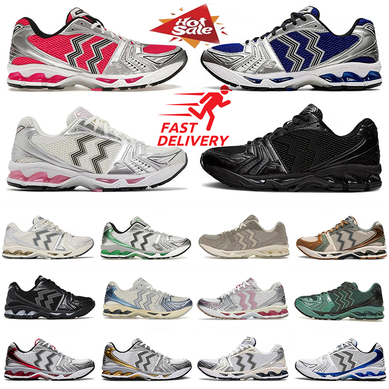 Designer Casual Running Shoes Men Women Platform 14 Cream Solar Power Black Pure White Silver Neon Pack Pink Sneakers