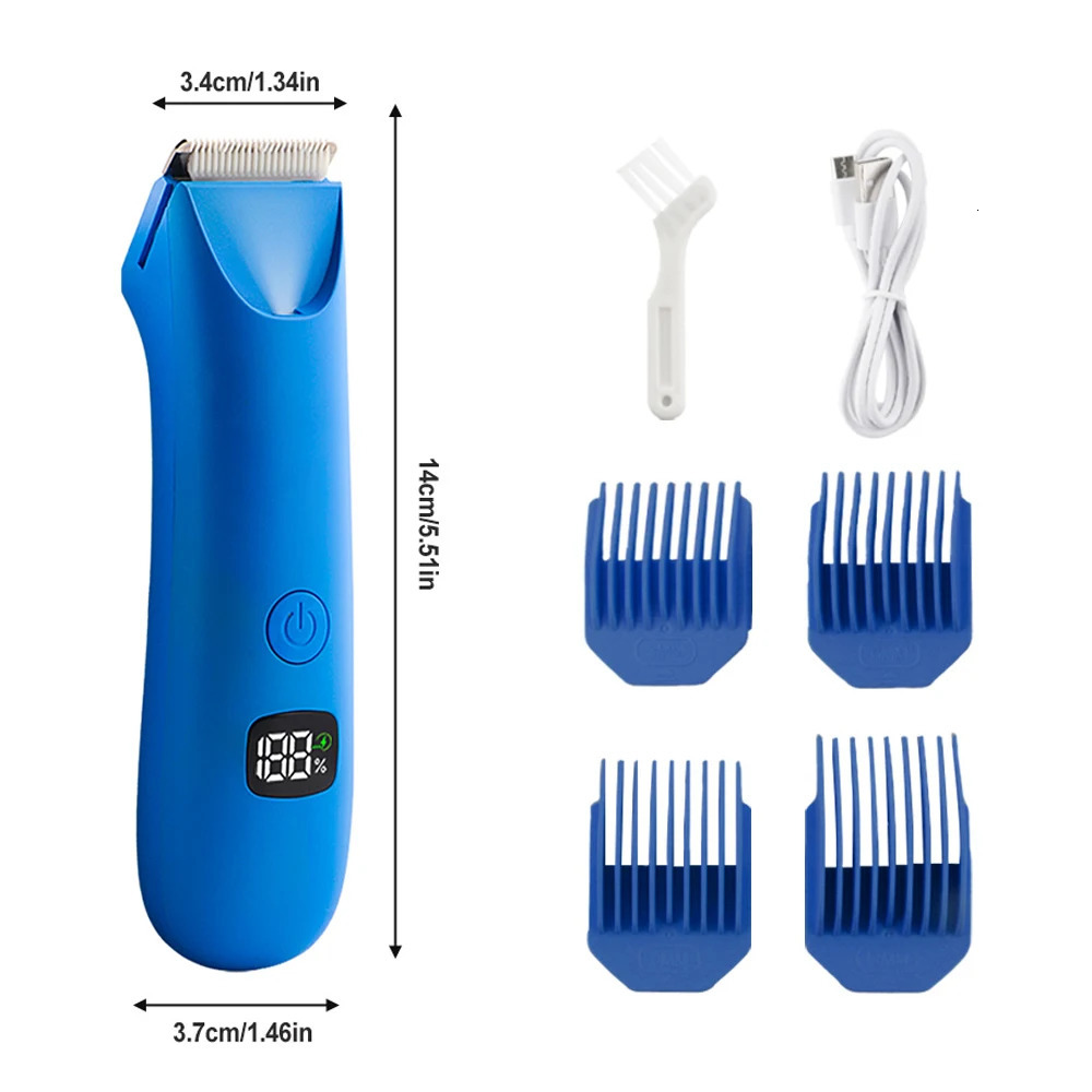 Body Hair Pubic Hair Trimmer for Men Women Painless Electric Body Bikini Shaver Waterproof TypeC Rechargeable Razor 251029