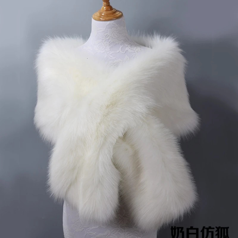 Autumn and Winter Womens Fur Hair Big Shawl Fashion Evening Dress Thick Cloak Neck Scarf Dual Use 251013