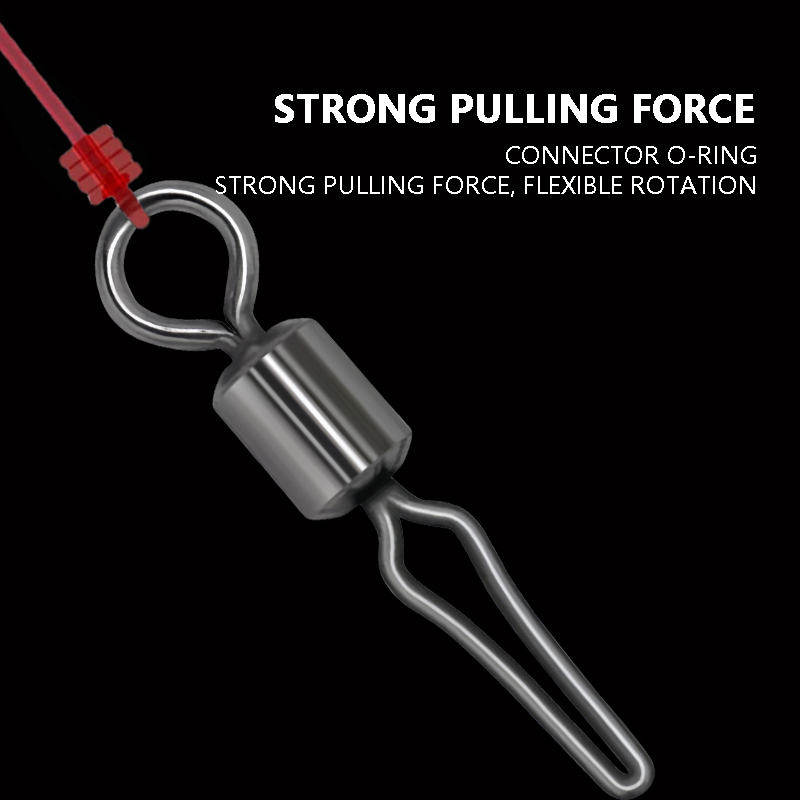 Manufacturer direct sales fishing rotary hook connector and side line clamp fishing gear fishing hook rolling rotary buckle fishing hook accessories