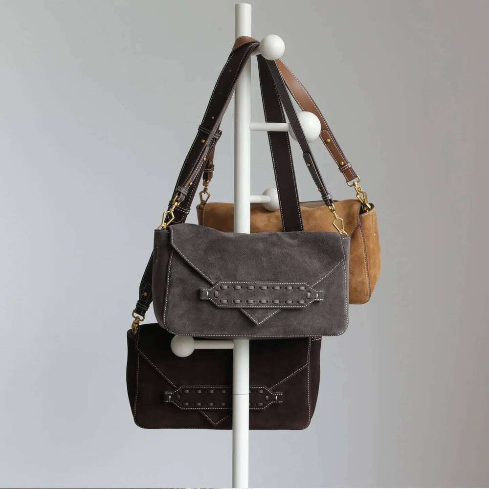 Suede Envelope Fall Winter Latest Style Niche Creation Matte Leather Vintage Minimalist Shoulder Crossbody Bag Women's Bag Suotong1029