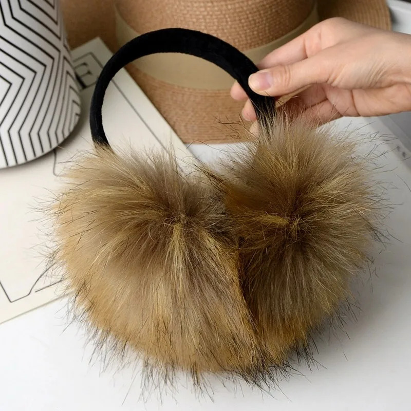 Korean Faux Mink Fur Earmuffs for Women Men Winter Thicken Keep Warm Earplugs Girls Plush Cold Protection Windproof Ear Cover 251029