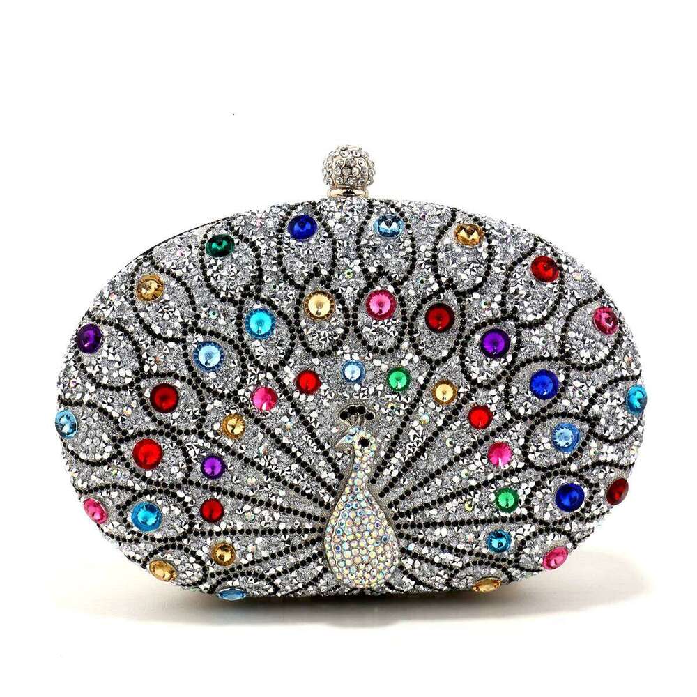 Designer Bags Circular Design Women Evening Bags Rhinestones Party Wedding Bridal Clutch Bag Dias Metal Pea Animal Small Handbags With Luxury Bag