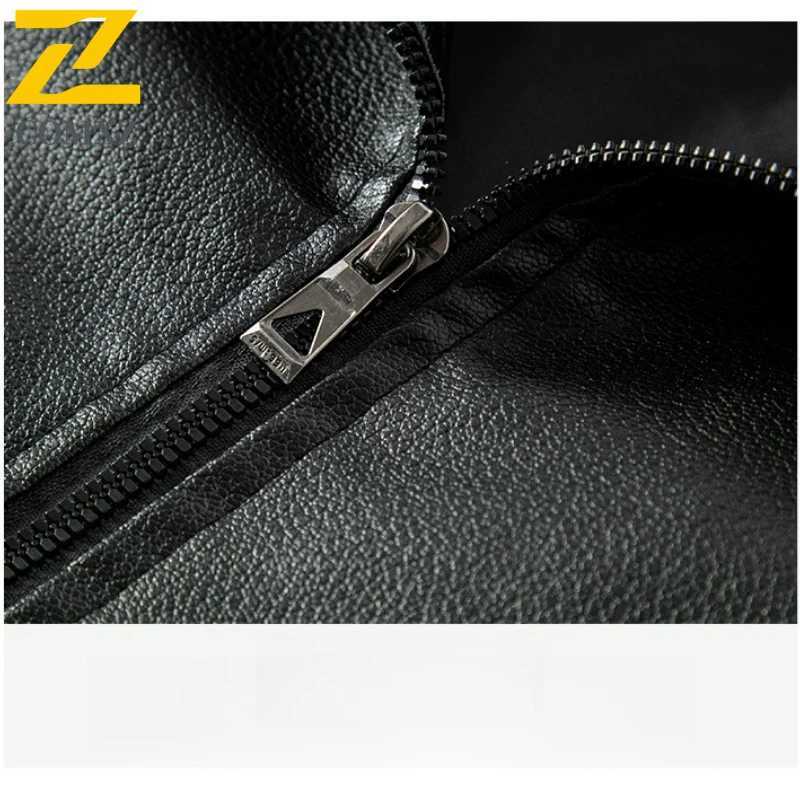2025 New PU Leather Jacket Men Black Korean Style Slim Fit Lapel Motorcycle Outerwear Autumn Casual Faux Leather Coat for TrendT251029