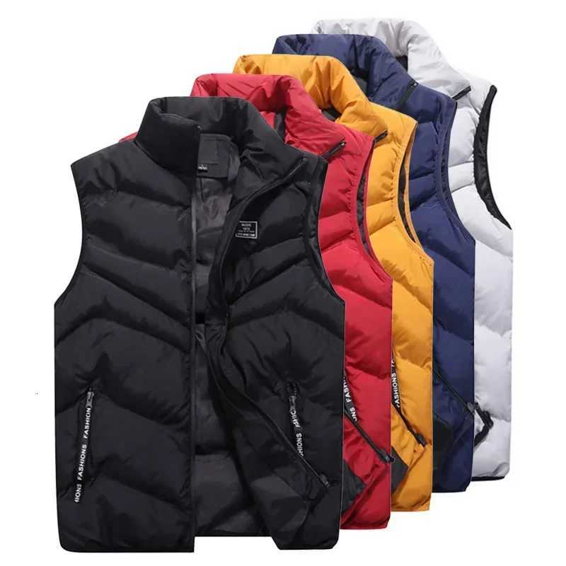 8XL 7XL Plus size vest men Brand Men Jacket Sleeveless Vests Winter Jackets man Casual Coats Mens Vest Cotton Thicken Waistcoat W251029