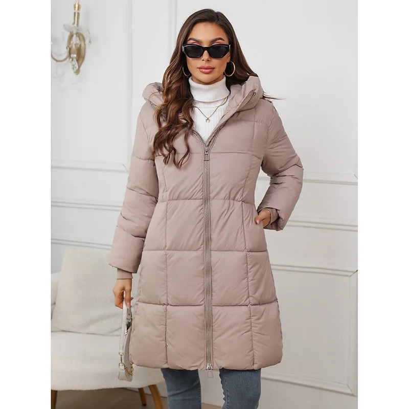 Women Long Coat Autumn Winter Parkas Female Thick Down Cotton Coat Femme Casual Short Warm Thick Outerwear Ladies Top 251013