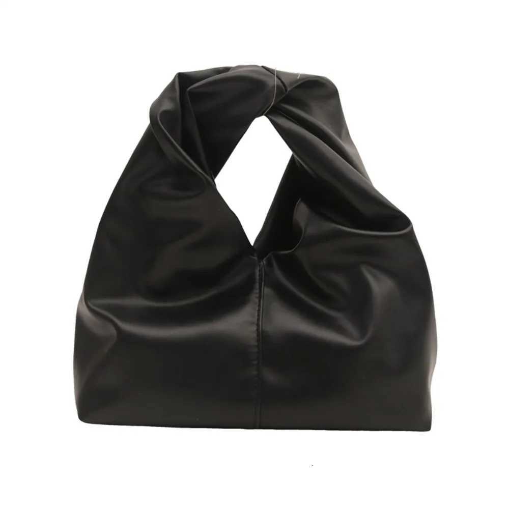 Korean Style Large Capacity Simple Pleated Handbag Square Soft Wen Tote Bag Durable Solid Color Singleshoder Bag Wen D251029