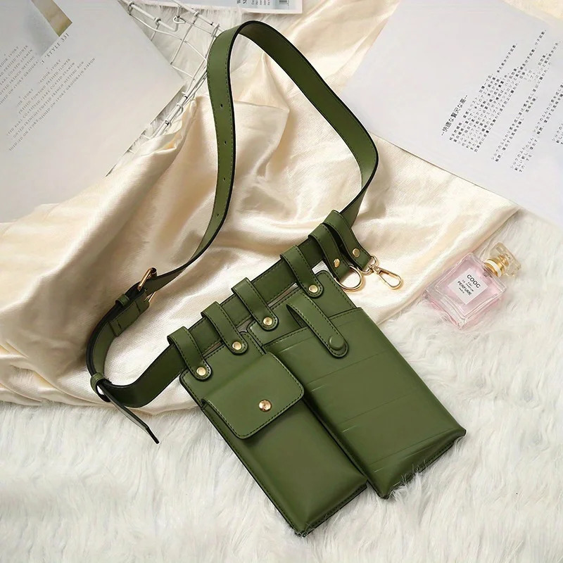 1Pc Women Waist Pack Leather Fanny Pack Women Belt Bag Crossbody Bags for Women Casual Chest Pack Female Purse 251021