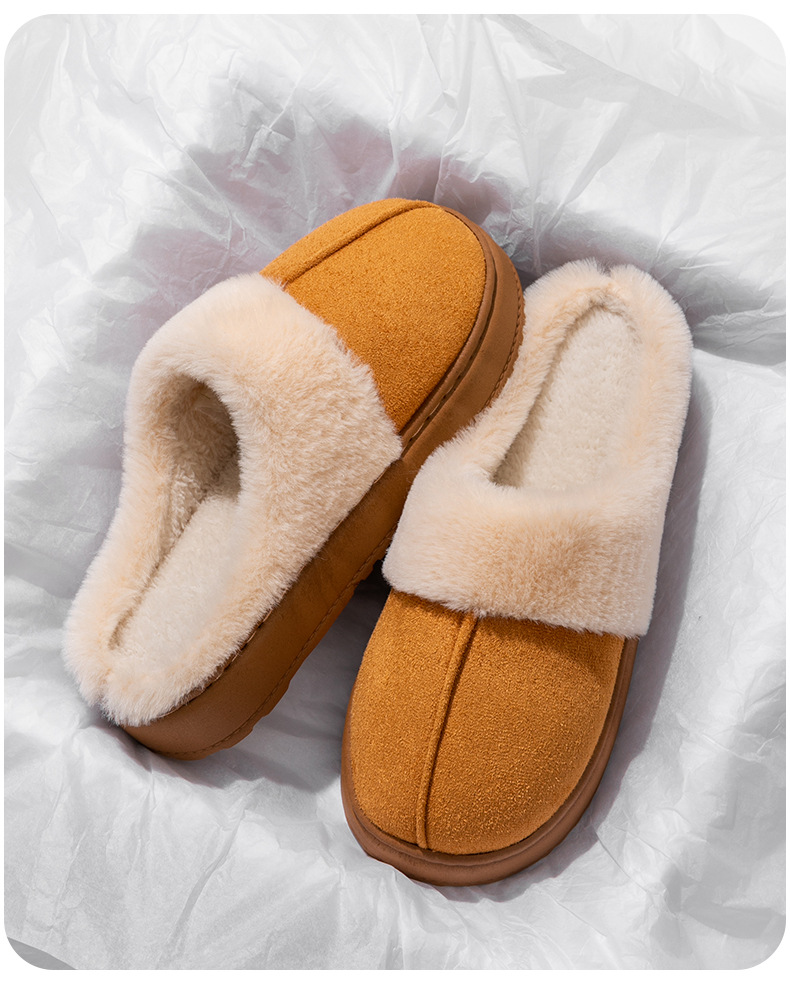 Cotton Slippers for Women Suitable for Spring Autumn Winter for Home Use Indoor Anti-slip Couple Home Warm Winter Fluffy Slippers for Men.