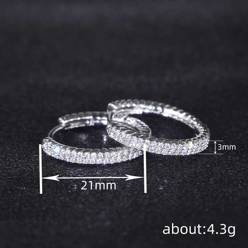 2025 New European and American Shiny Inlaid Cubic Zirconia Fashion Jewelry for Daily Matching with Light Luxury EarringsW251029