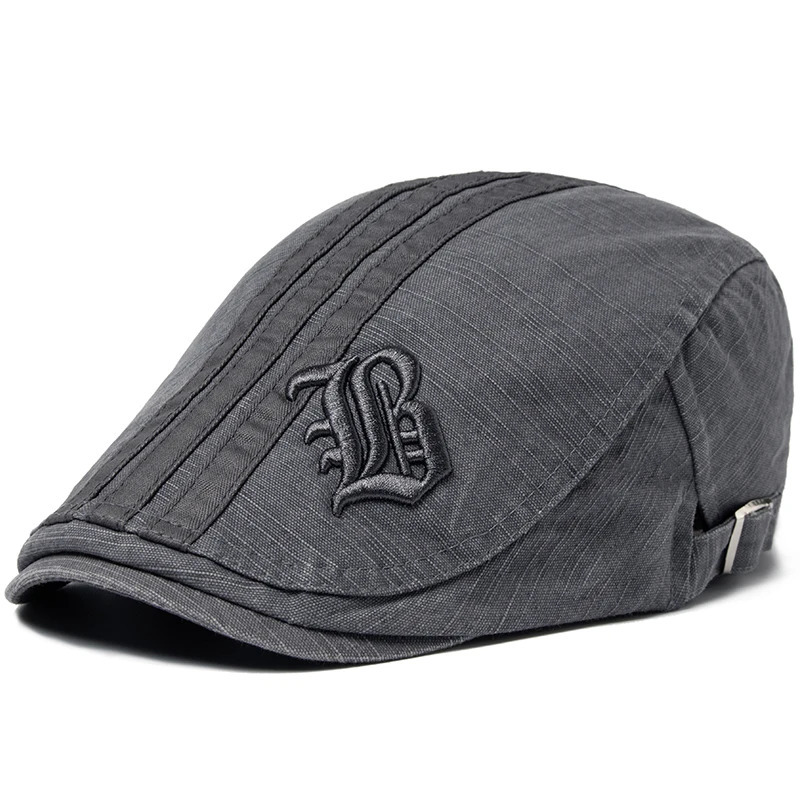 CNTANG Men Beret Fashion Embroidery Flat Cap Summer Visor For Male Vintage Cotton Casual Berets Adjustable 251013