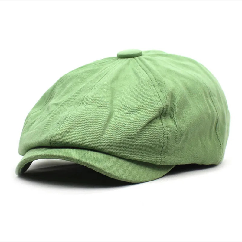 Solid Cotton sboy Caps Men Flat Peaked Cap Women Painter Beret Hats 30 251029