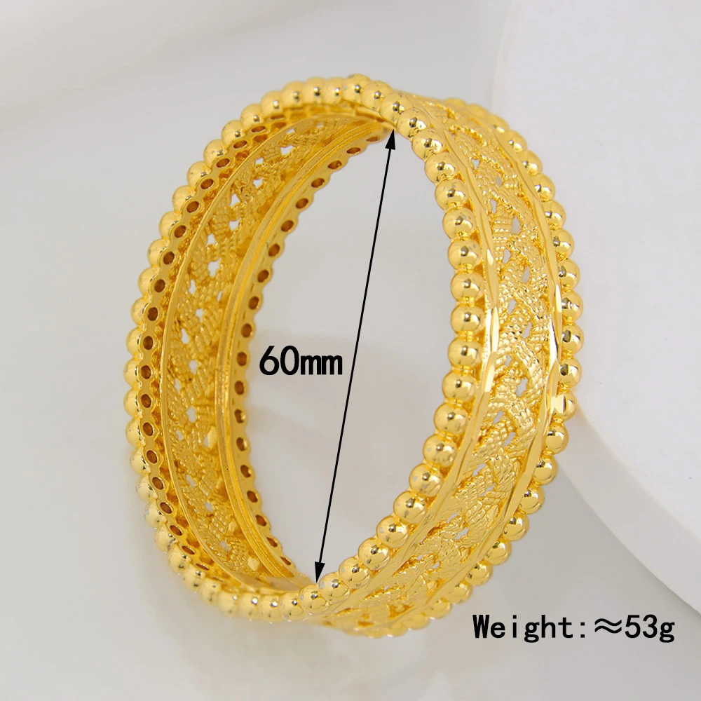 Turkish Bridal Vintage Jewelry Opening Bangles 21k Gold Plated Moroccan Wedding Bracelet Algeria Women Marry Jewelrys 251028