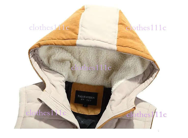 Fall-New Casual Duck Down Hooded Vest Mens Winter Sleeveless Jacket Plus Size Army Green Spliced Colors Thick Warm Waistcoat Orange