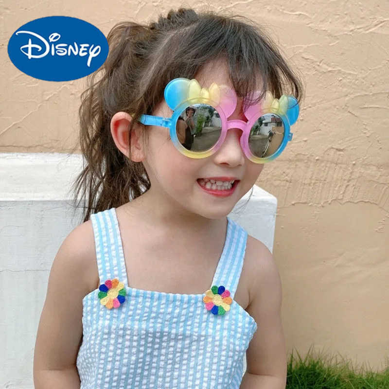 Disney 1PC Plastic Childrens Sunglasses Cute Princess Gradient Cartoon Colorful Sunscreen Trendy Women H251029