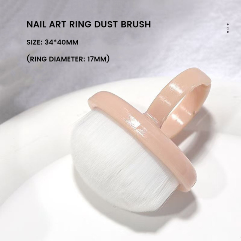 Ring-Style Nail Dust Brush with Soft Bristles - Perfect for Professional & At-home Cuticle Care