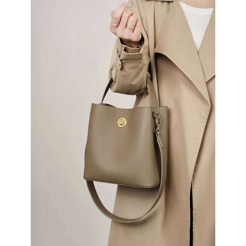 Bag 2025 spring/summer new bucket leather one-shoulder crossbody large-capacity handbag women's bag