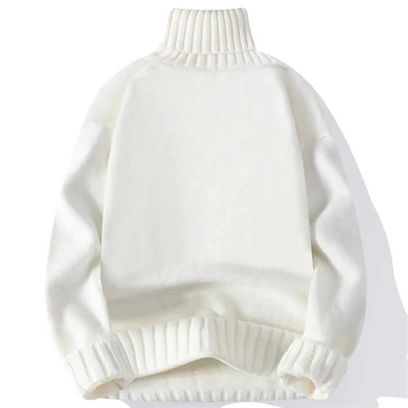 New Turtleneck Sweater Men Pullover Casual Solid Color Knitted Black Sweater Fashion Autumn Winter Men Clothing 2023 Sweater Man J251029