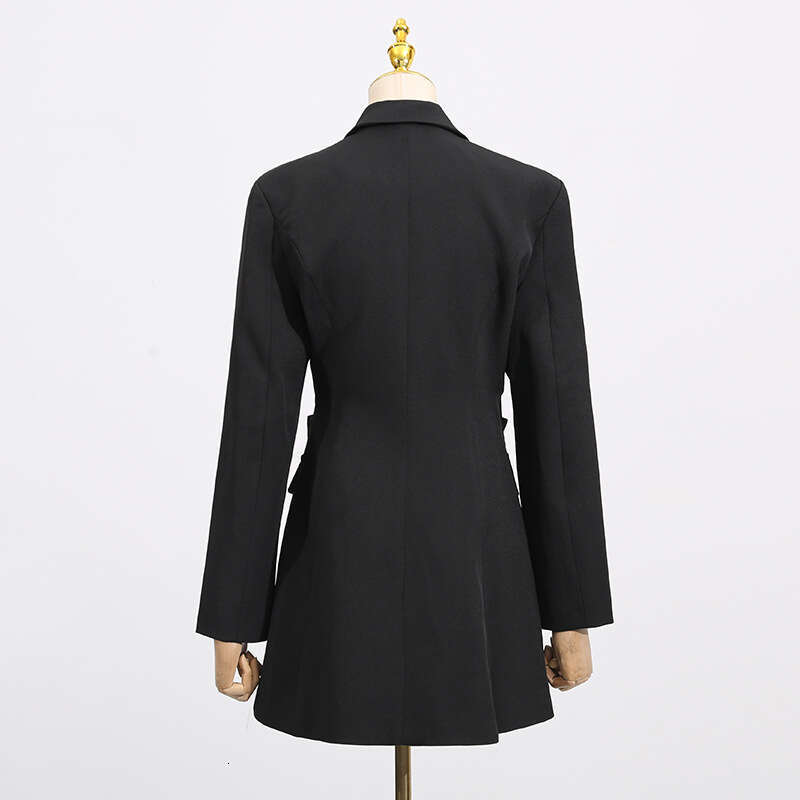 SuperAen Fashion Blazer Women's 2025 Summer New Elegant Diamond Bow Waist Design Blazer Women