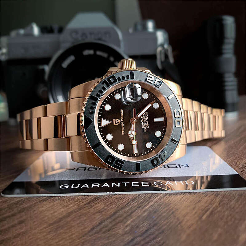 pagani design ceramic bezel automatic mens mechanical watch stainless steel strong luminous pd1651