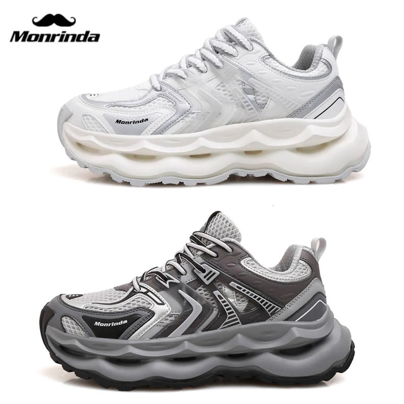 Mirinda Dad Shoes for Women 2025 Unisex Thick Sole Height Increasing Sneakers Breathable Mesh Soft & Elastic Anti-Slip Comfortable for Daily Wear & Ca