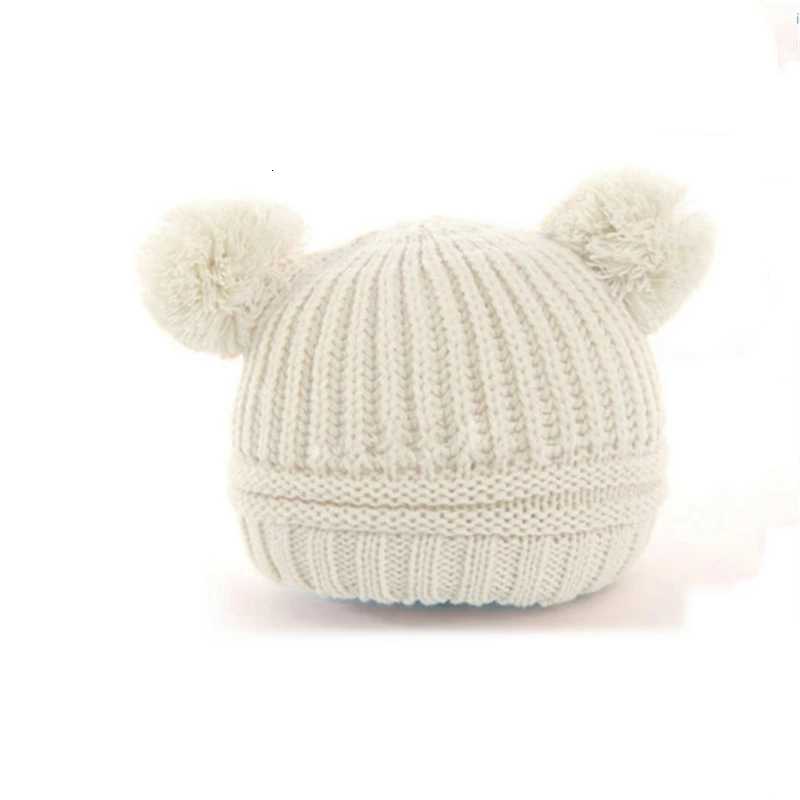 Baby boy and girl Knitting Hat Winter Warm Hairball Ears Lovely Children Cap Christmas Gifts251028