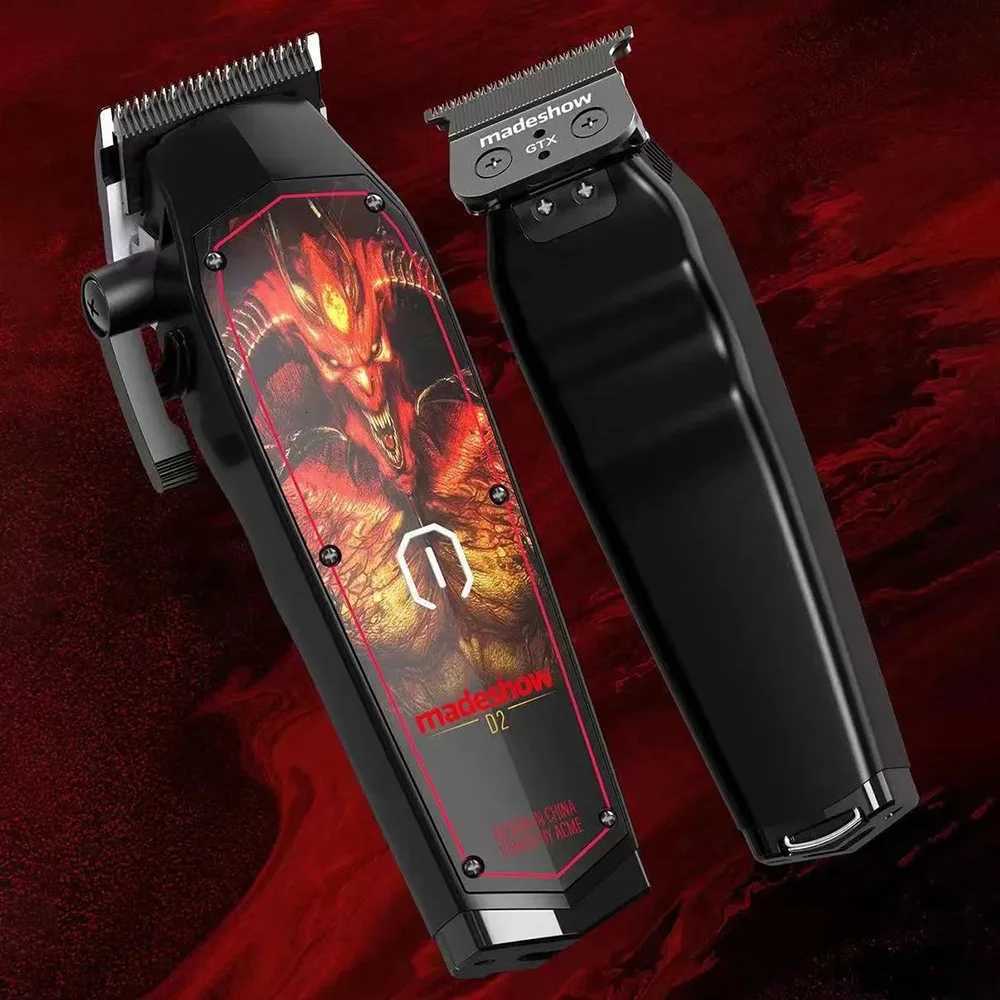 New MadeShow D2 M10M11 Professional Hair Clipper Trimmer Set 01mmMair Cutting Machine Cutting T Blade High Speed High Quality M251029