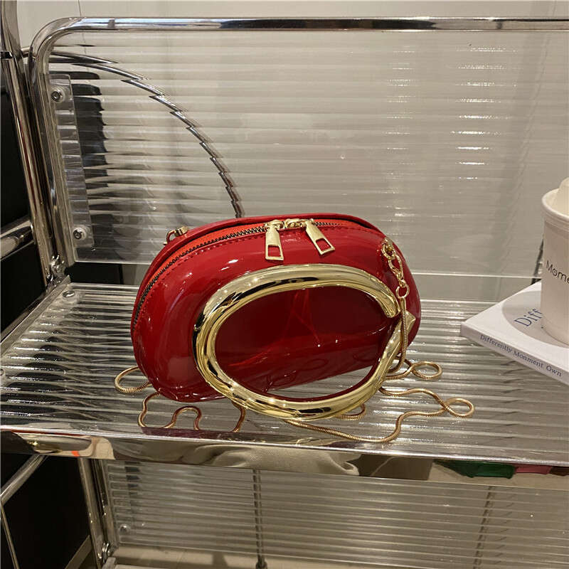 Designer bag 2025 New Round Box Clutch Evening Mini Small with Metal Hardware Handle Chain Crossbody Shoulder Bag
