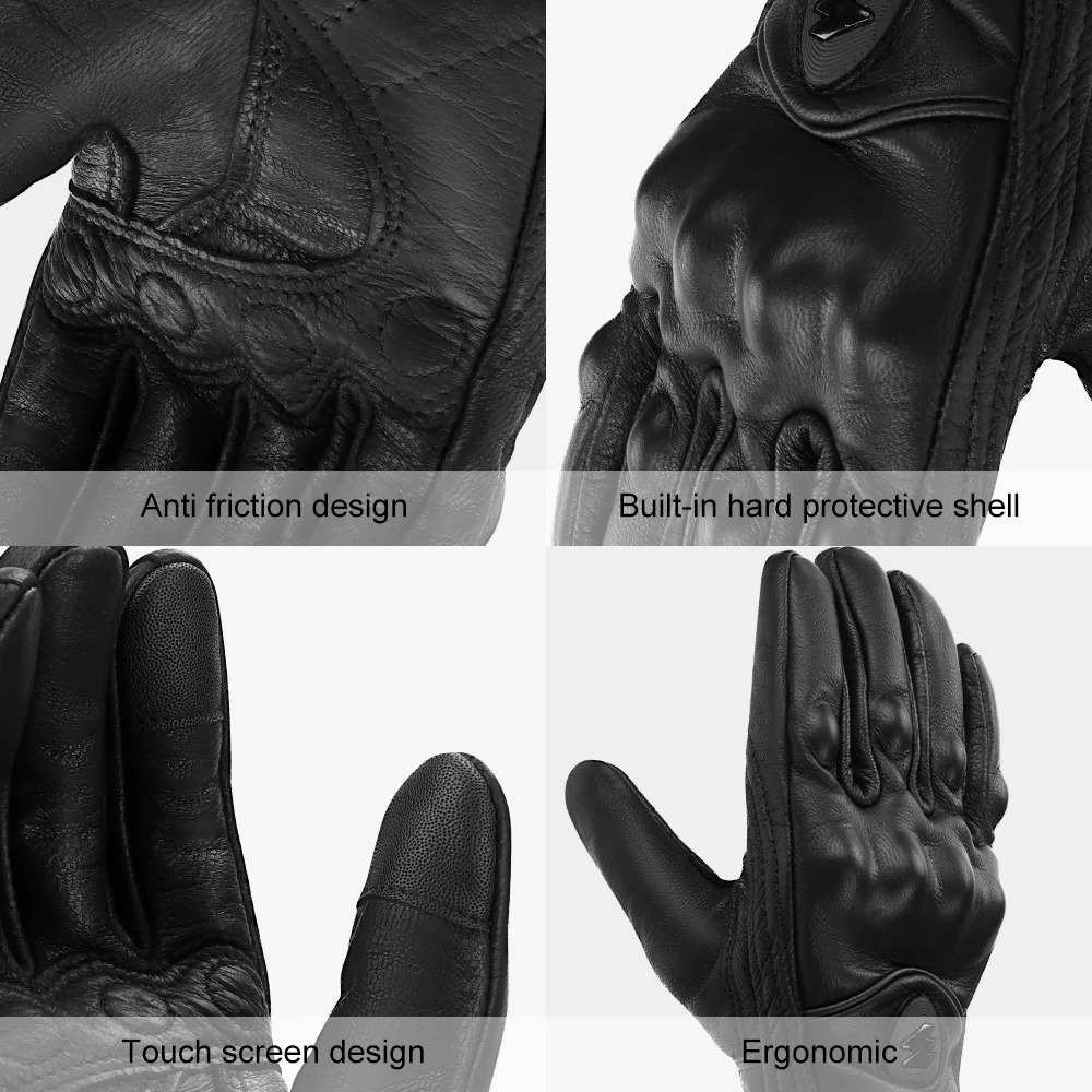 3XL Motorcycle Gloves Goatskin Leather Men Women Moto Glove Electric Bike Luvas da motocicleta Os carros eletricos Sale 251013