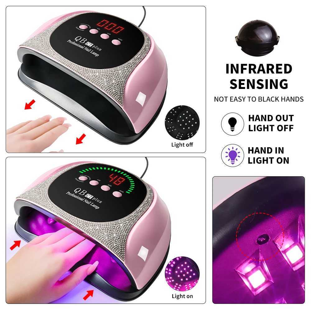 Professional UVLED Nail Lamp 57 LEDS Quick Drying Gel Polish Curing Light With LCD Display Manicure Equipment for Acrylic Gel J251115