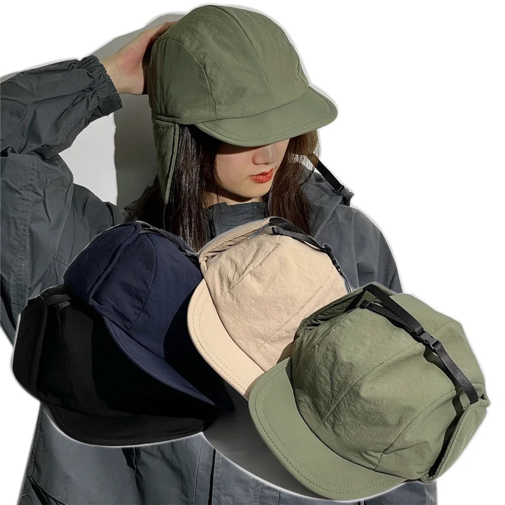 Winter Russian Hat For Women Men Waterproof Beanie Trapper Cap Fashion Earflap Bomber Hat Thickened Pilot Cap 251029