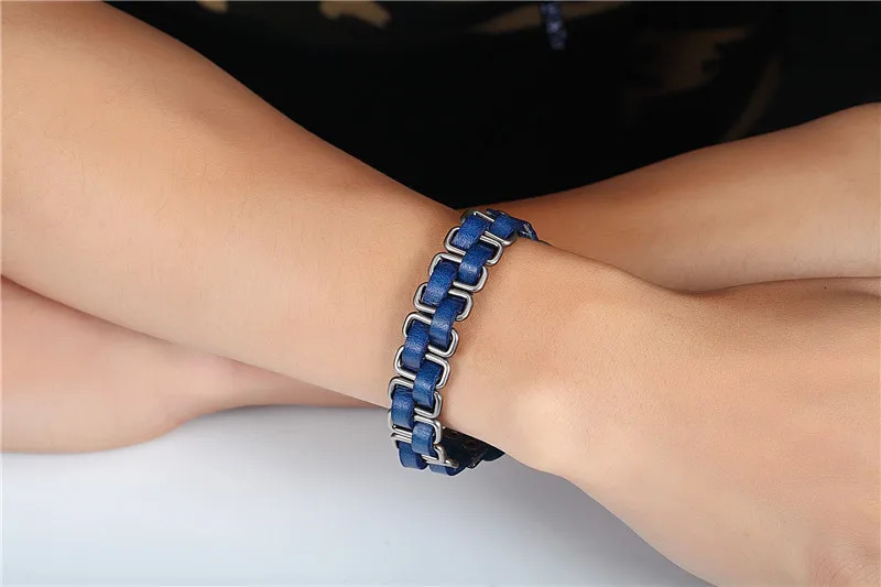 MKENDN Arrival High Quality Multilaye HandKnitted Braid Leather Bracelet Men Friendship Charm Bracelets Jewelry 251028