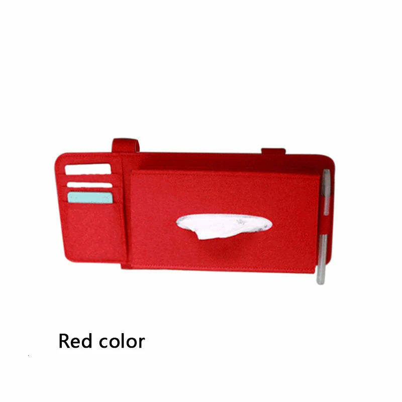 KKJOY Creative Car Sunshade Tissue Box Paper Towel Bag Multi Function Felt Car Hanging Seat Car Interior Storage Box Supplies 251029