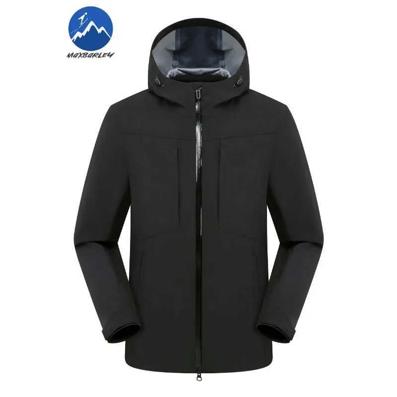 Maxbarley Casual Men Jacket Classic Hooded Outdoor Adventure Windproof Hiking Coat Versatile Trekking Waterproof Autumn Garment J251029