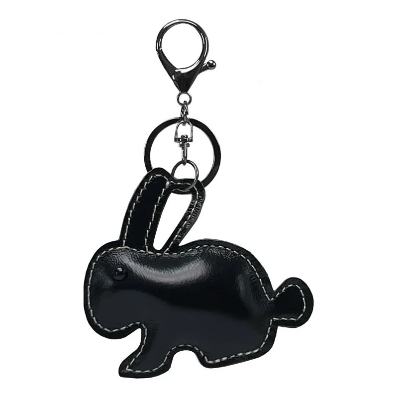 Cute Cow Leather Rabbit Key Ring Mini Men And Women Handbag Pendant Trendy Keychains Luggage Bag Parts Accessories 251013