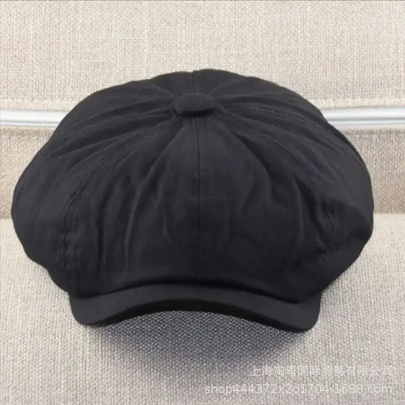 Man Vintage British Big Size Octagonal Hat Spring Summer Cotton sboy Cap Women Men Fashion Painter Berets Cap 251029